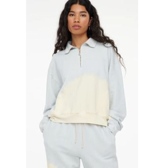 Anthropologie Lacausa Womens Cosmo 3/4 Zip Up Small - Picture 1 of 16